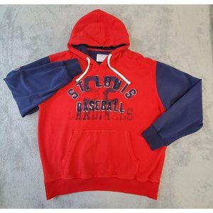St. Louis Cardinals Genuine Merch Mens XL Red Blue Hoodie Hooded Sweatshirt Logo